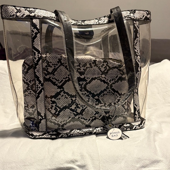 Snake Print Clear Tote Bag - Picture 2 of 3